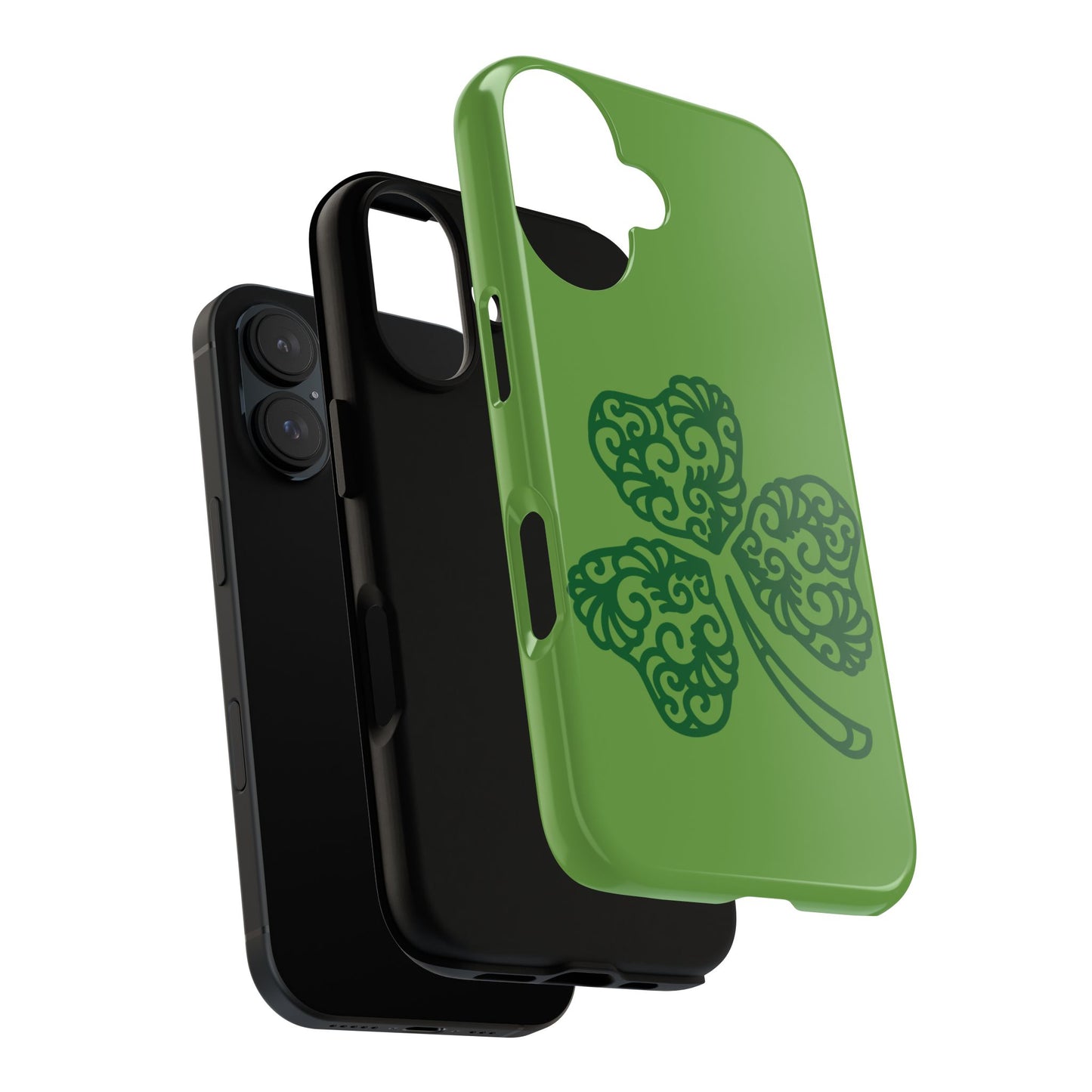 Green shamrock phone case (Tough Cases)