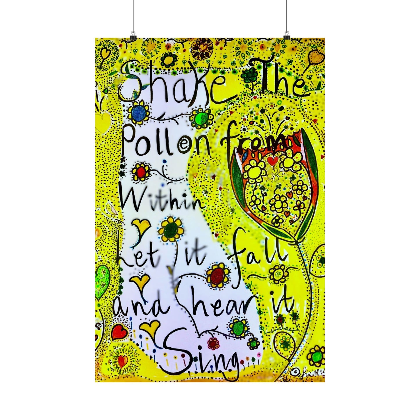 Vertical Poster - Inspirational Positive Vibe Original Art by Fin Mc Crudden