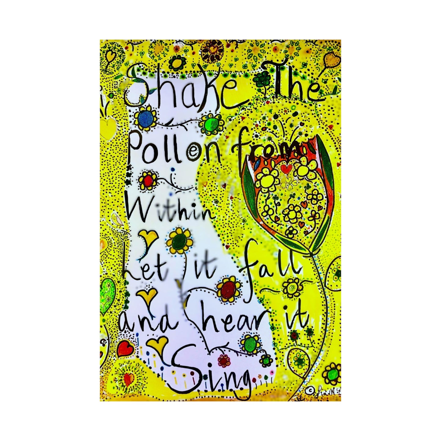 Vertical Poster - Inspirational Positive Vibe Original Art by Fin Mc Crudden